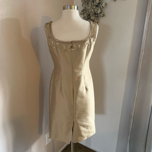 Talbots Cream Embroidered Dress - Picture 2 of 7